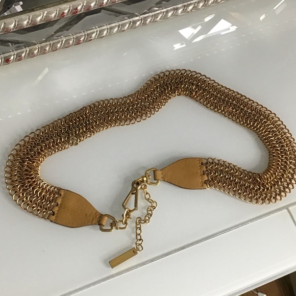 Prada Accessories - Vintage 90s Prada Gold Chain Link Belt
